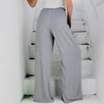 thumbnail image 5 of Lilgiuy Fashion Womens Casual Cotton Print Pants Straight Wide Leg Trousers Pants Cooling Tactical Hiking Pants, 5 of 5