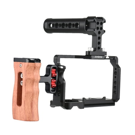 Image of Andoer Camera Cage + Kit Alloy Video Camera Camera Video + Side Handle