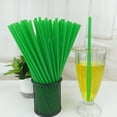thumbnail image 2 of 200PCS 10.2 Inches Disposable Decorative Green Plastic Straws for Birthday Wedding Cocktail Party Supplies (0.23 * 10.2inch) (Green), 2 of 13