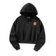 thumbnail image 4 of Sudadera con capucha corta para mujer, sudadera con capucha, Tops, regalo sencillo y elegante, ropa de otoño, ropa para otoño, trabajo, deportes, Negro, 4 of 10