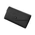 thumbnail image 3 of Cartera de mujer moderna de piel sintética con tarjetero, tarjetero portátil Negro, 3 of 9