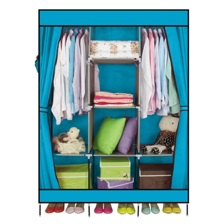 Diy Large Concise Portable Clothes Closet Canvas Wardrobe Storage