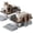 2 Pack, variant on 2 Pack Stainless Steel XL Cat Litter Box with Scoop and Pedal