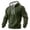 21#Army Green, variant on Mens Casual Hoodie Waffle Textured Quarter Zip Pullover Sweatshirt for Men Fall Winter Warm Long Sleeve Drawstring Hood Front Pocket Ribbed Hem Loose Tops Blue M