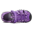 thumbnail image 3 of Sandalias deportivas HOBIBEAR para niñas, exteriores, punta cerrada, morado/gris, 3 of 6