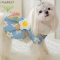 thumbnail image 5 of Dog Dress Soft Breathable Puppy Dresses Elegant Princess Floral Pet Dress with Flower for Small Dog - L, 5 of 7