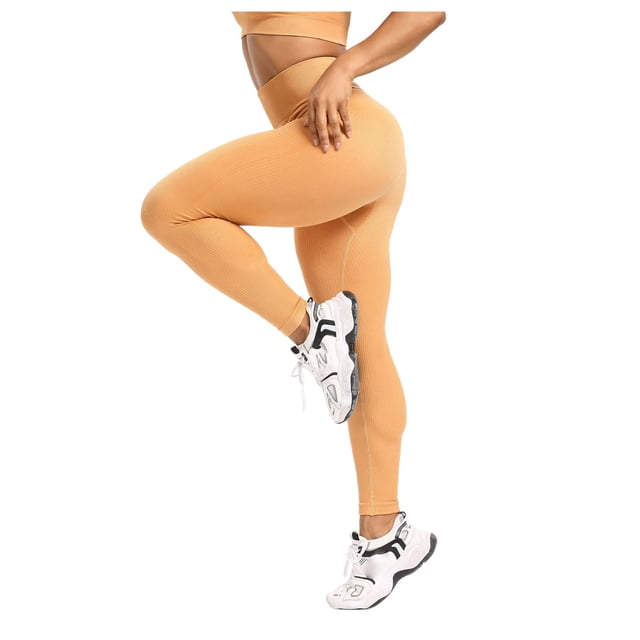 Leggings de entrenamiento para mujer: color liso, cintura elástica, poliéster, corte ajustado, pantalones deportivos informales de verano para correr/yoga, tallas S-M-L