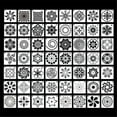 thumbnail image 4 of TureClos Mandala Stencils Template Set Dot Painting Hollow Stencil for Rock Stone Wall DIY Drawing Art Projects 56Pcs, 4 of 9