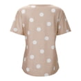 thumbnail image 5 of B91xZ T-Shirt à Manches Courtes en Coton à Manches Courtes, Kaki, pour Femmes, 5 of 5