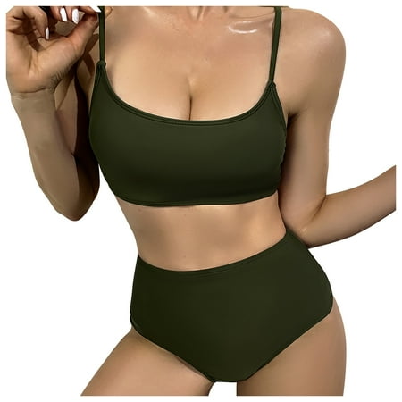

KI-8jcuD Ruffle Cross Front Tankini Women S Swimsuit Stitching Color Split Solid Swimwear Straping Swimwears Tankinis Set Sports Bra Swim Top Long Board Shorts For Women Bathing Suit For Women Short