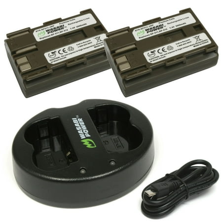 Wasabi Power Battery (2-Pack) and Dual Charger for Canon BP-511  BP-511A  BP-512  BP-514