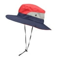 thumbnail image 1 of GDREDA Chapeaux de Soleil pour Femmes Chapeaux de Soleil pour Femmes Hommes Chapeau d'Été à Grand Bord Pliable Chapeau de Cowboy Randonnée Pêche Chapeaux Rouge, Taille Unique, 1 of 3