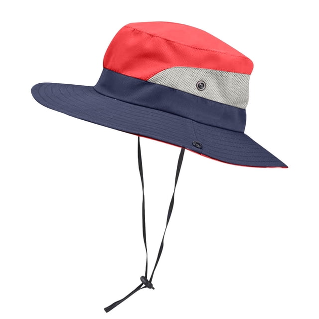 GDREDA Chapeaux de Soleil pour Femmes Chapeaux de Soleil pour Femmes Hommes Chapeau d'Été à Grand Bord Pliable Chapeau de Cowboy Randonnée Pêche Chapeaux Rouge, Taille Unique