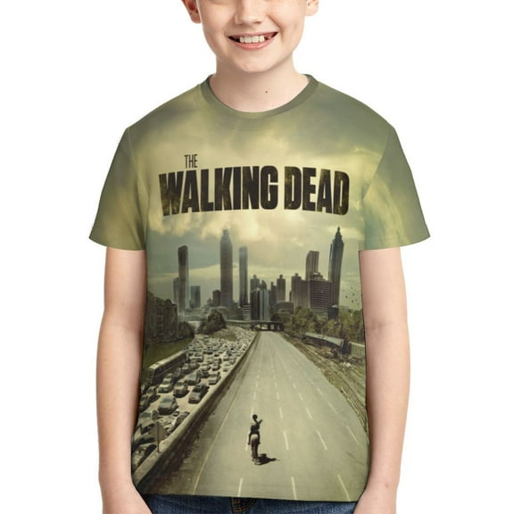 Boys Girls Walking Dead T-Shirts 3d Printed Novelty Short Sleeve Shirts Kids Youth Game Cartoon Tee Shirts Summer Tops