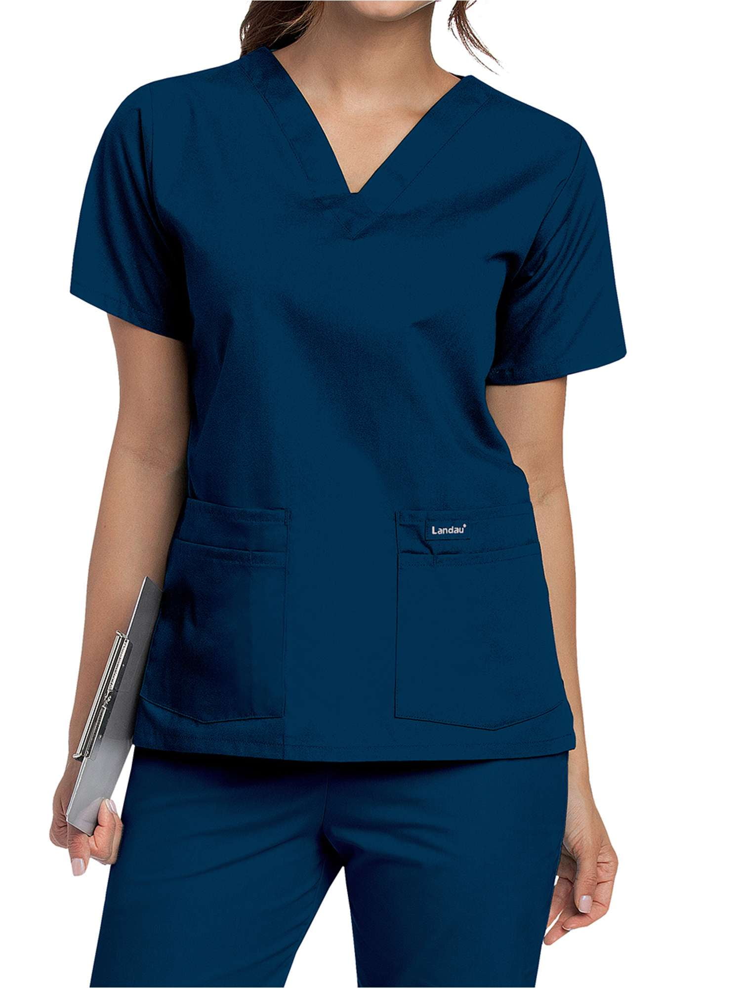 Landau Landau Women's VNeck Tunic Scrub Top, Style 8219