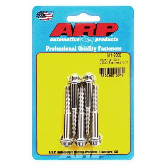 ARP INC. 611-2000 1/4-20 X 2.000 12PT SS BOLTS