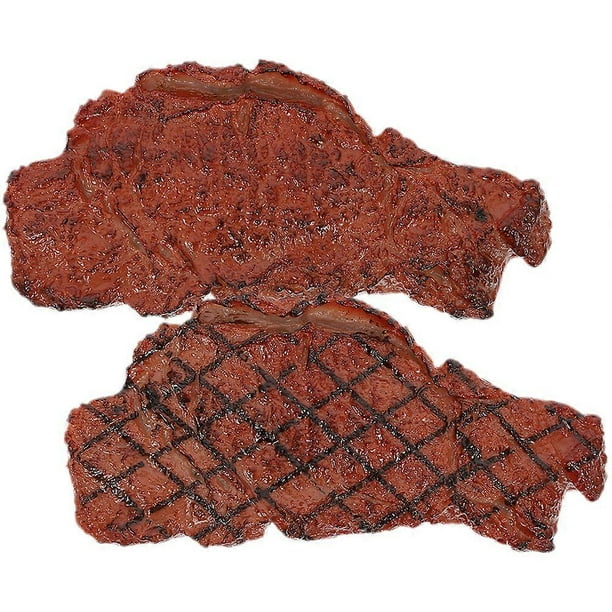 2Pcs Fake Steak Prop Photography Steak Model Artificial Steak Props Kids Pretend Play Toy