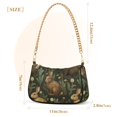 thumbnail image 3 of FORMRS Womens Shoulder Bag with Chain Strap Clutch Purse Cute Tote Handbag, Brown Floral Rabbits Pattern, 3 of 7