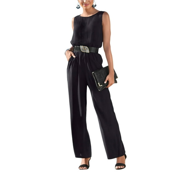 LASCANA Women's Sleeveless Jumpsuit