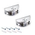 thumbnail image 1 of Soportes de Estante de Vidrio Clip de Aleación de Zinc Semi Redondo para 3-8mm 2 Pcs, 1 of 2