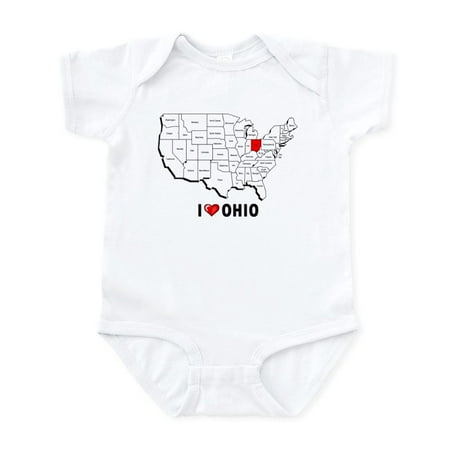 

CafePress - I Love Ohio Infant Bodysuit - Baby Light Bodysuit