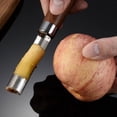 thumbnail image 4 of Stainless Steel Apple Corer, Fruit Core Removal Tool for Apples & Pears, Easy to Use, Kitchen Essential, Durable Wood Handle, Multi-purpose for Fruit and Cake, 4 of 5