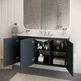 thumbnail image 4 of Sink Vanity Cabinet, Wall Mount, White Grey Gray, Ceramic, Melamine, Modern Contemporary, Hotel Bedroom Bathroom Master Suite Guest, 4 of 9