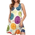 thumbnail image 5 of Hyknon Robes d'Été pour Femmes Mode Col Rond Sans Manches Douces Confortables Robes d'Été Imprimées de Pâques Amples Grande Taille Robes Midi Fluides, 5 of 5