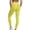 Yellow women high waist leggings a1, variant on Cagogo Women's High Waisted Stretch Slim Fit Long Pants Leggings Solid Athletic Workout Tight Yoga Running Tights Casual Lounge Trousers, Yellow M