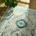 thumbnail image 5 of Balacho Boho Vintage Oriental Faux Wool Area Rug, 6' x 9', Green, 5 of 7