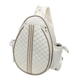 thumbnail image 4 of Bolsa de tenis Bolsa de pickleball para hombres Correa de hombro ajustable Ajustable Soporte de cubierta de raqueta multifuncional Mochila mochila y marrón, 4 of 8