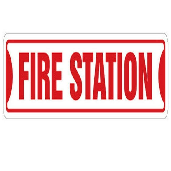 SignMission SS-624-Firestation 24 in. Fire Station Street Sign - Firefighter House Fireman Trucks Cook