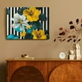 thumbnail image 4 of Fenyluxe Art Modern Canvas Yellow Flowers Wall Art Decor Ready To Hang - Ideal for Home, Living Room, Office, and More 16x12in, 4 of 6