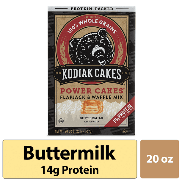 Kodiak Cakes Power Cakes Pancake and Waffle Mix, Buttermilk, 20 Oz