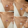 thumbnail image 7 of Juwaliy Women Heart Necklace 925 Sterling Silver Pendant Blue Tanzanite December Birthstone Jewelry Mother Daughter Sister Birthday Christmas Mother's Day Gift, 7 of 7