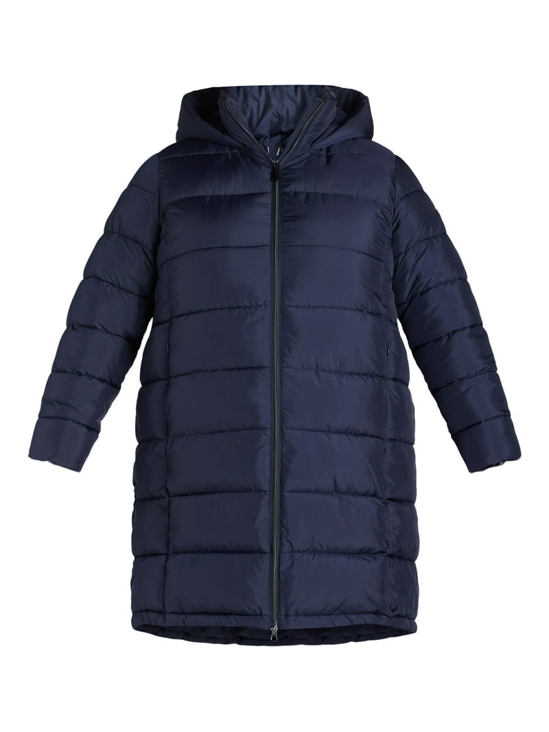 BCBG Paris women's Long Hooded Puffer Coat - Walmart.com