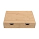 thumbnail image 1 of Cajón de bambú organizador de escritorio con 2 pequeños cajones compactos soporte para máquina de cafeteras para productos de artículos de tocador de, 1 of 9