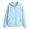 Light Blue, variant on Girls Zip Up Hoodie,Fall Jacket,Casual Long Sleeve Fall Sweatshirt Coat with Pockets,Loose Fit Kids Outerwear for Daily Back To School