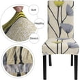thumbnail image 3 of Printed Dining Room Chair Covers Set of 6, Stretch Kitchen Chair Covers Washable Parsons Chair Slipcover Removable Dining Chair Protectors for Hotel,Ceremony,Banquet(Blooming Flower), 3 of 6