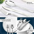 thumbnail image 4 of Efavormart 24 Pack Silver Chambury Heavy Duty Plastic Silverware Set, Cutlery Set - 7",6" for Wedding, Birthday, Upscale Occasions, Special Events, Hotels, Restaurants, Family Gatherings, BBQs, 4 of 8