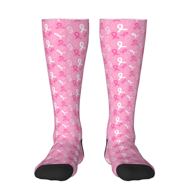 Balery Breast Cancer Awareness (3) Calcetines novedosos Calcetines deportivos Calcetines hasta la rodilla Calcetines de algodón Calcetines originales y geniales