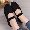 thumbnail image 7 of Plus Size Wide Width Shallow Cut Women's Casual Shoes Comfortable Office Work Daily Wear Spring Summer Black 6, 7 of 7