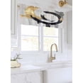 thumbnail image 3 of Valances for Windows Abstract Gold Black Rod Pocket Cafe Window Treatments Valance Curtains for Kitchen Bathroom Laundry Basement Windows 54"x18", 3 of 9