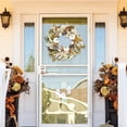 thumbnail image 6 of Thanksgiving Farmhouse Fall Door Wreath Fall Autumn Wreath Autumn Wreath White Pumpkin And Maple Leaf Wreath For Front Door Festival Decorations Outdoor Hallo Cat for Front Door 36 in Wreath Valentine, 6 of 9
