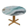 thumbnail image 3 of SHERONV Marble Swirl Round Tablecloth 100% Polyester Fiber Outdoor Fitted Table Cloth 38"-42, 3 of 8