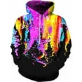 thumbnail image 1 of toraway Chandails en Molleton à Manches Courtes pour Hommes, Col Rond, Mode Hiver, Imprimé Graphique 3D, Chandail à Capuche avec Poche XXXXXL, 1 of 2