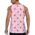 thumbnail image 3 of Fotbe Floral Strawberr Pattern Men's Quick Dry Workout Tank Top Gym Muscle Tee Fitness Bodybuilding Sleeveless T Shirt Breathable Workout Shirt-Small, 3 of 9