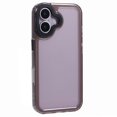 thumbnail image 1 of For iPhone 16 Plus Clear Phone Case PC+TPU Hybrid Back Cover - Transparent Purple, 1 of 5
