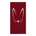 thumbnail image 5 of Stylish Red Heart Beach Towel - Whimsical Design with Playful Curved Lines Perfect for Pool Travel and Bath Use, 5 of 6