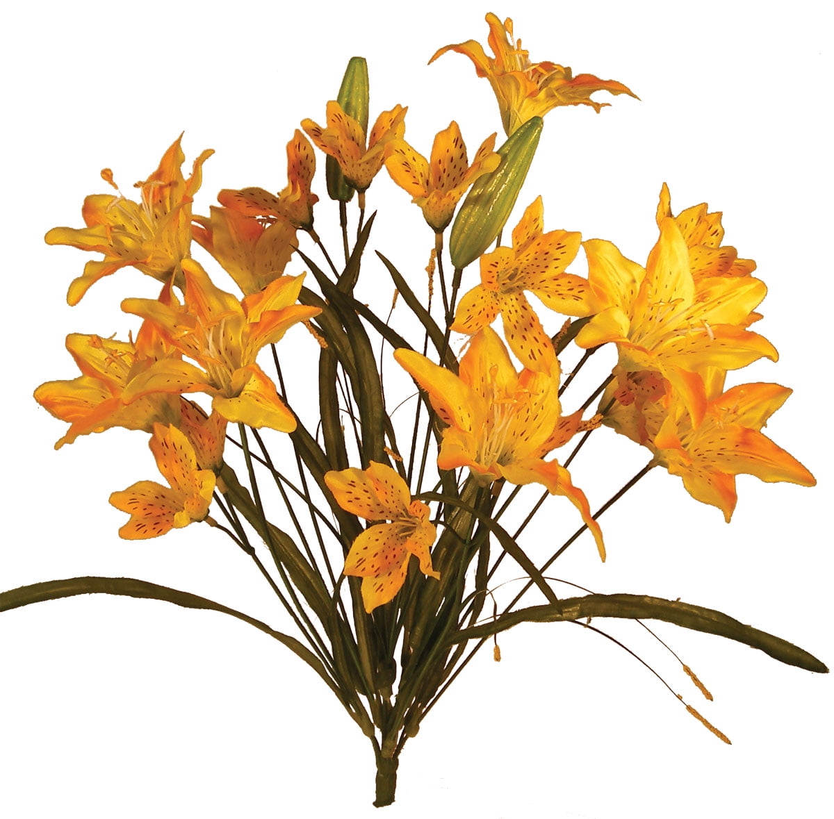 1 Pc, 21 Inch Artificial Tiger Lily Bush w/12 Blooms For Seasonal